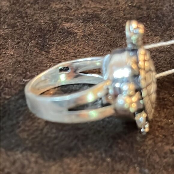 New 925 Sterling Silver Turtle Poison Ring - Picture 9 of 13